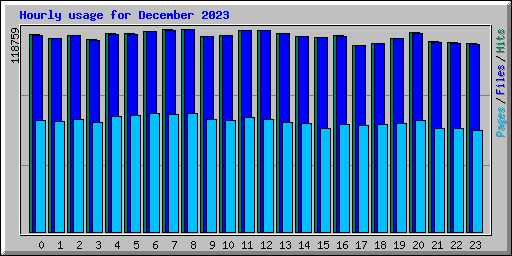 Hourly usage for December 2023
