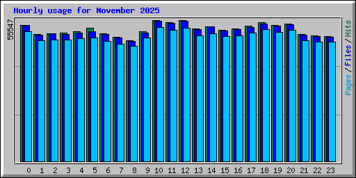 Hourly usage for November 2025